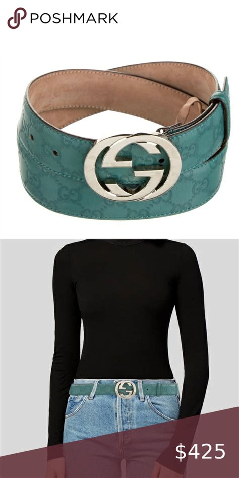 teal gucci belt|Gucci belt lookup.